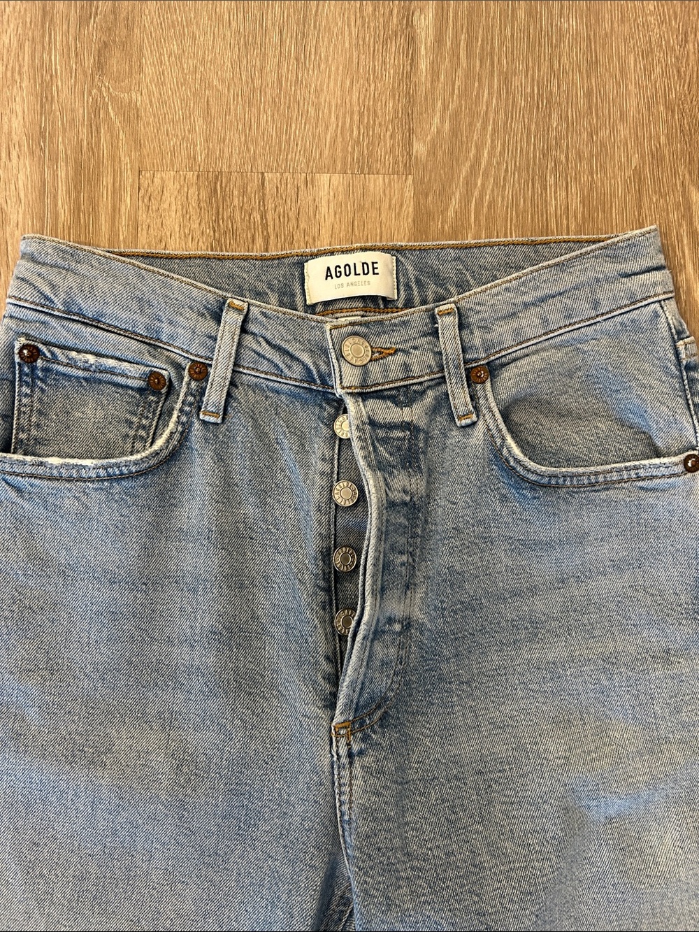 Agolde - Riley High Rise Straight Jeans - Picture 6 of 7